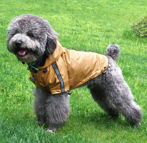 Keep Your Furry Friend Cozy with the Waterproof Hooded Warm Pet Dog Raincoat!
