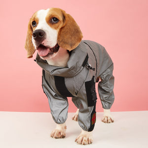 Keep Your Pup Dry and Stylish with Our Four-Legged Large Dog Raincoat!