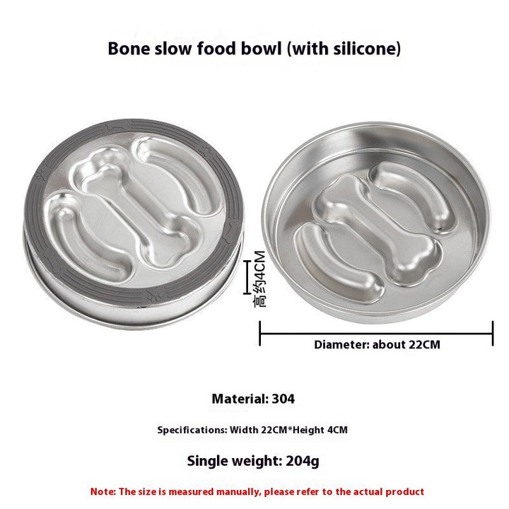 Transform Mealtime with the Stainless Steel Pet Slow Feeding Bowl