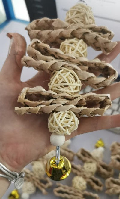 Straw Woven Parrot Supplies Bird Toys