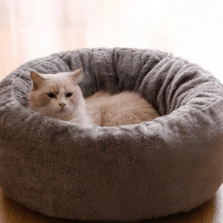 Pet Long Plush Donut Bed
