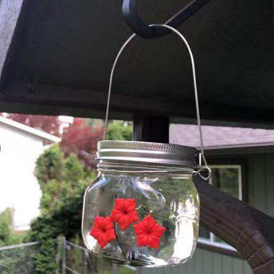 Hummingbird Plastic Flower Bird Feeder