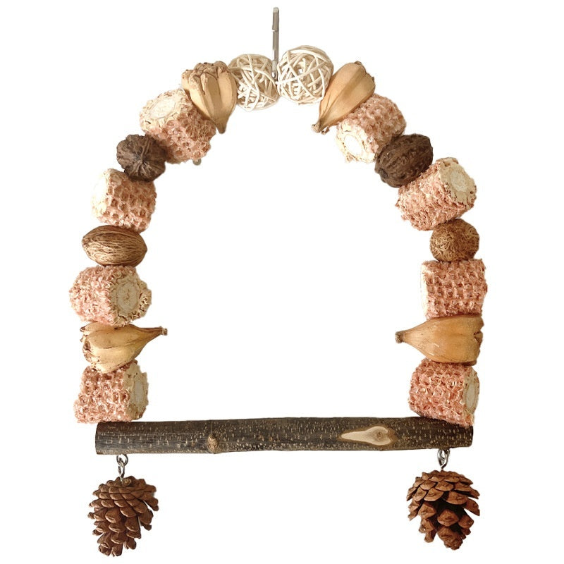 Wooden Parrot Swing Mountain Parrot Toys