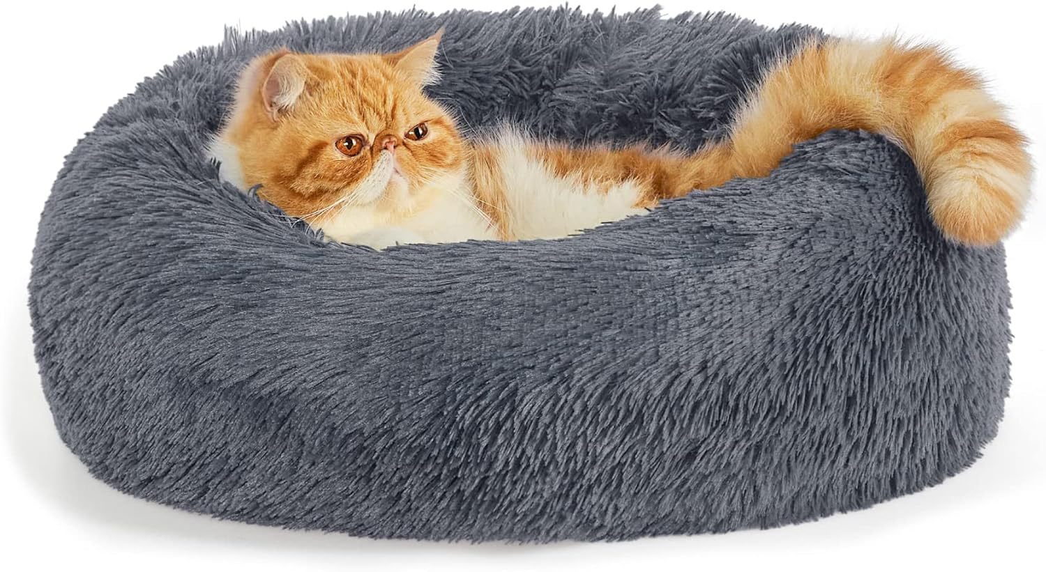 Round Fluffy Plush Pet Bed