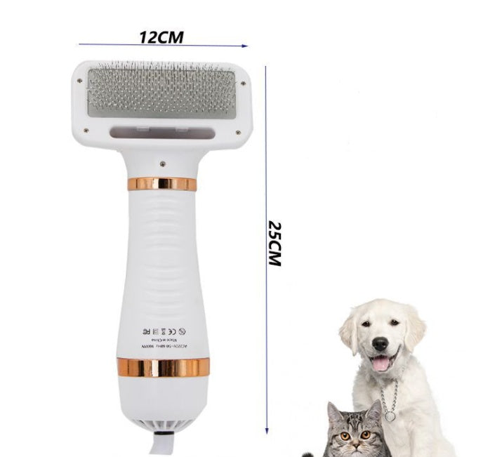 2 in 1 Pet Drying Brush Hair Dryer Comb