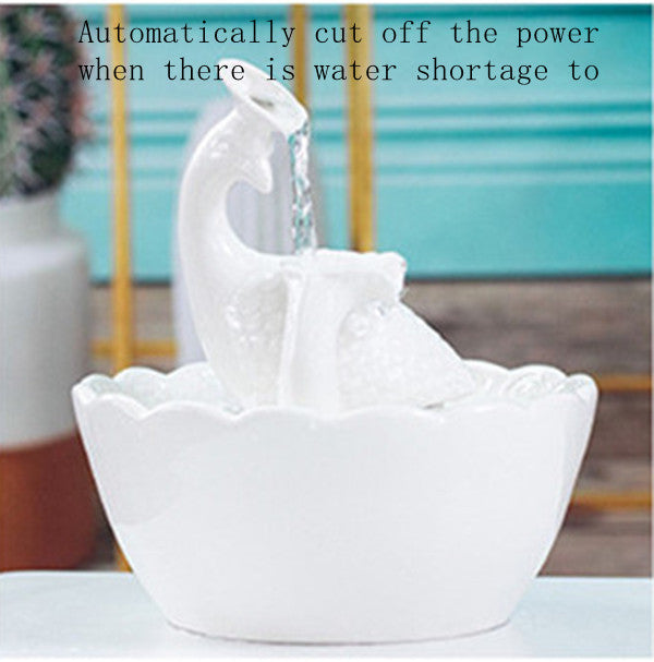 Ceramic Pet Automatic Water Feeding Bowl