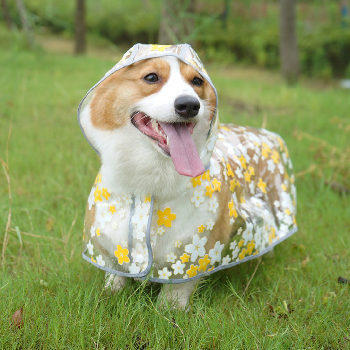 Pet Floral Dog Cloak Raincoat