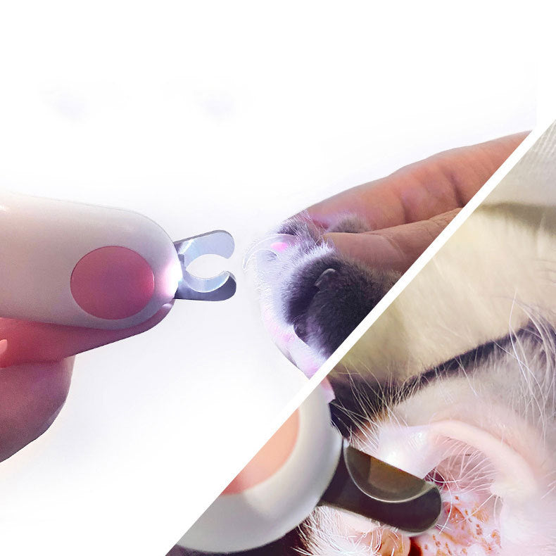 LED Illuminating Pet Mini ABS Nail Trimmer