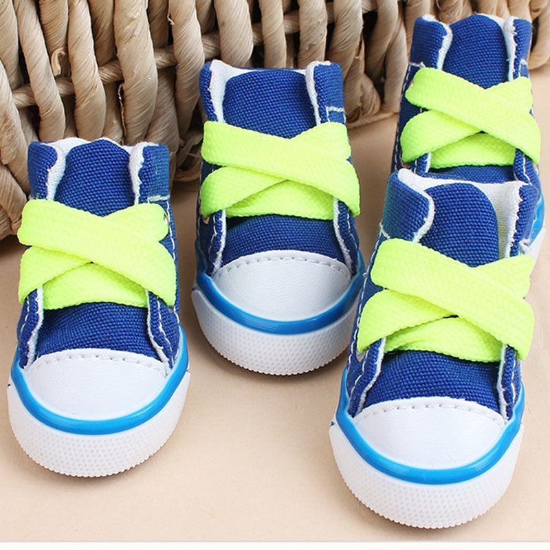 Canvas Candy Color Teddy Pet Shoes