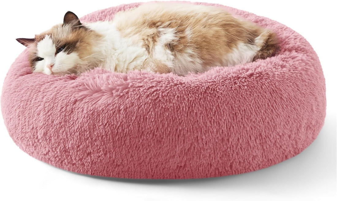 Round Fluffy Plush Pet Bed