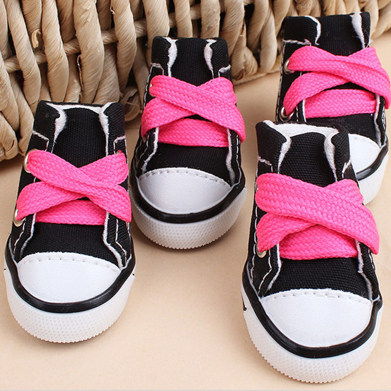Canvas Candy Color Teddy Pet Shoes