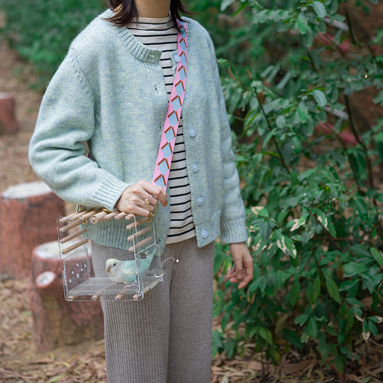 Full Transparent Bird Cage Acrylic Parrot