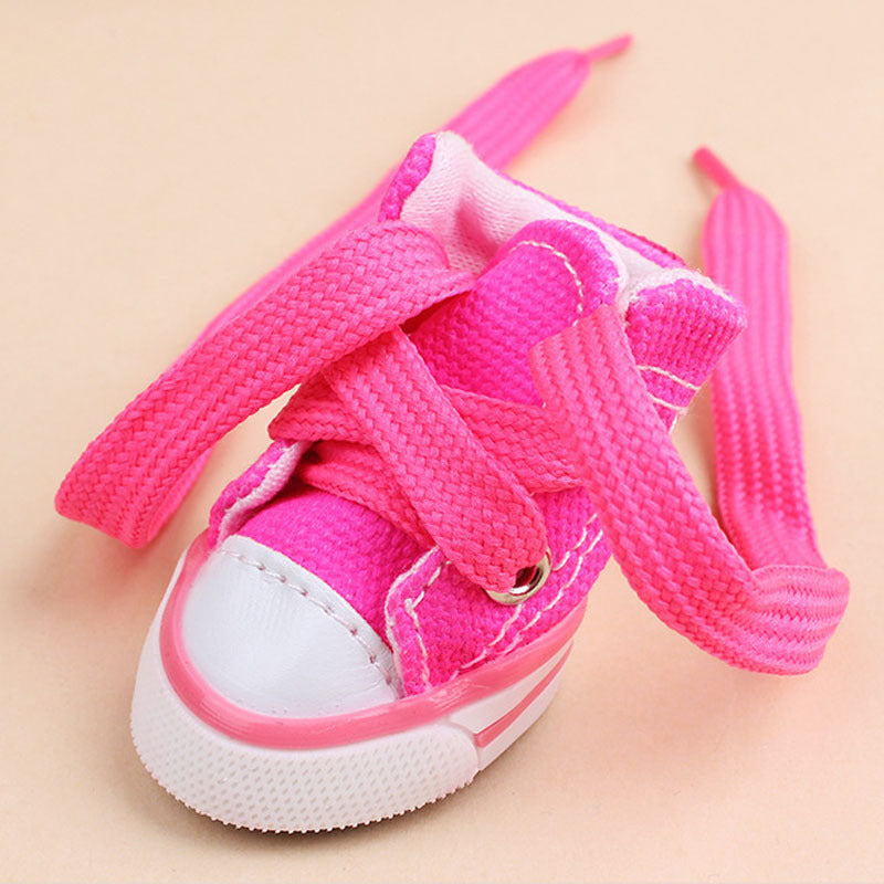 Canvas Candy Color Teddy Pet Shoes