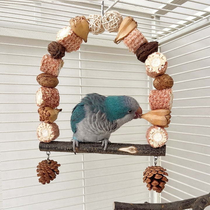 Wooden Parrot Swing Mountain Parrot Toys