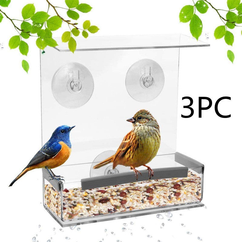 Acrylic Bird Feeder Pet Cage