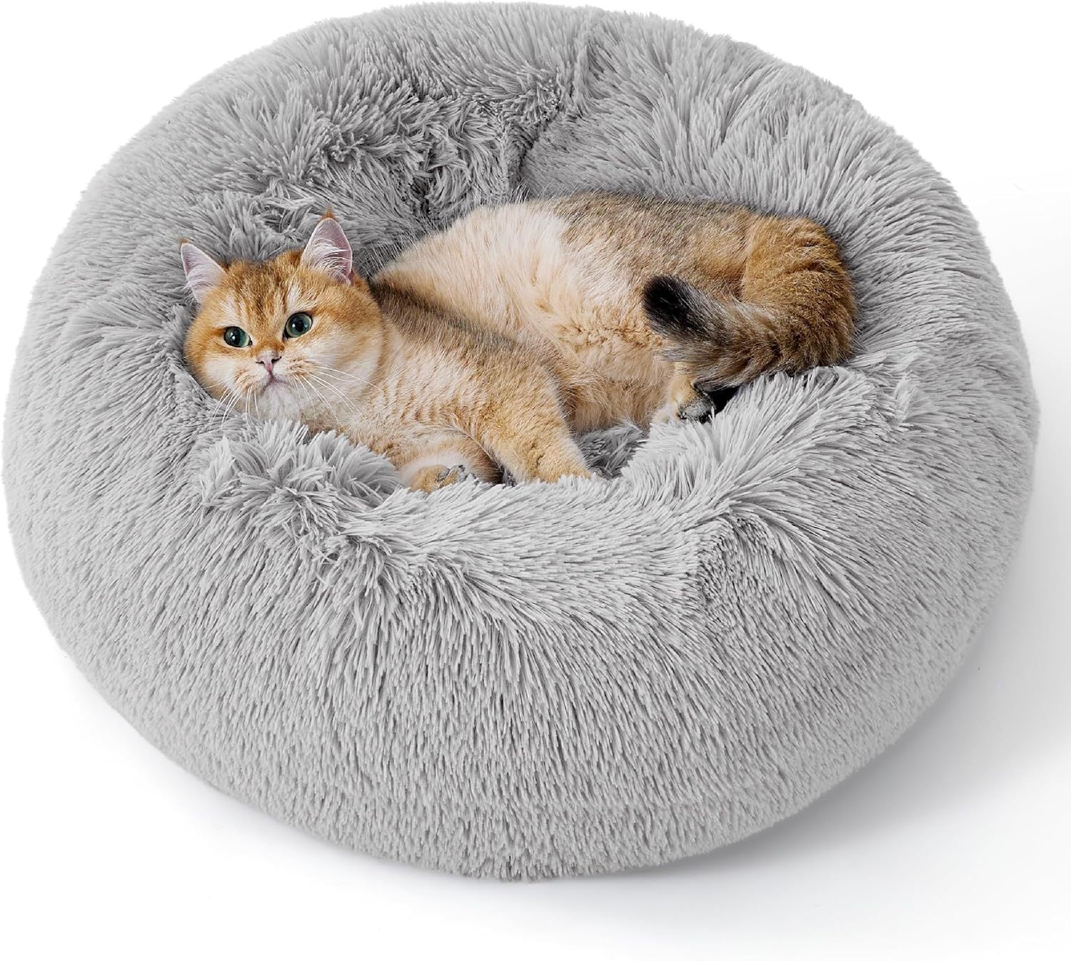 Round Fluffy Plush Pet Bed
