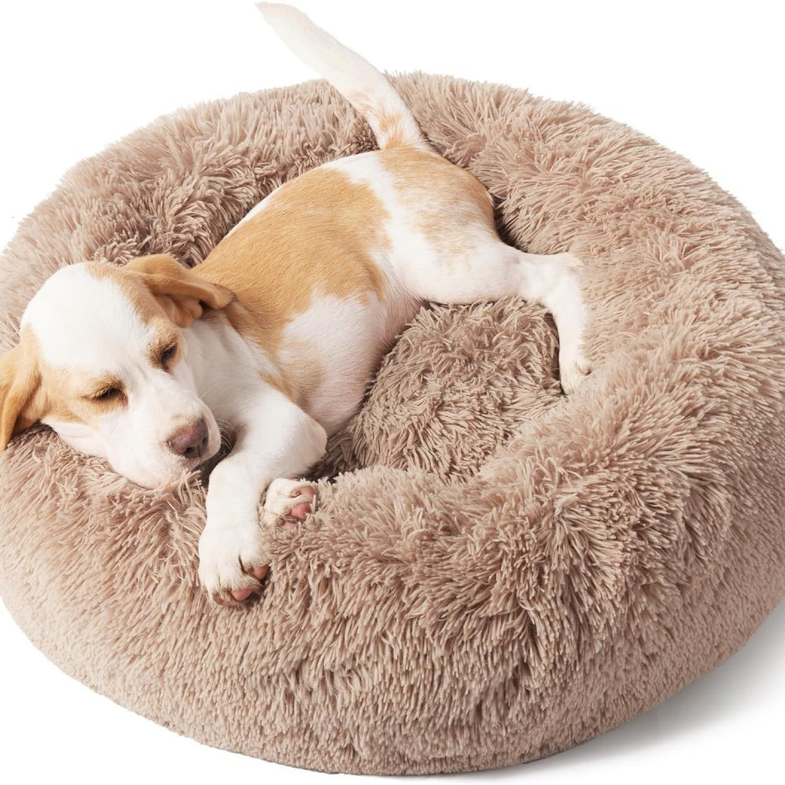 Round Fluffy Plush Pet Bed